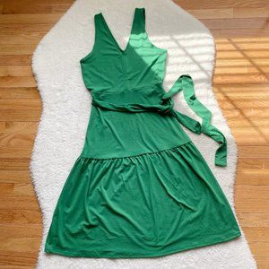 Banana Republic NWOT Women's V-neck Sleeveless Dress, Green, Size Small
